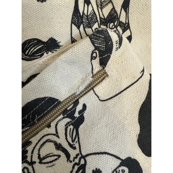 Artsy Cream Black Oaxacan Backpack Woven Canvas OS EUC Unbranded Handmade Mexico - Picture 8 of 11